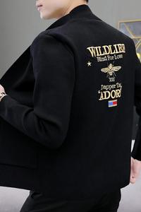 78361-P60开衫毛衣男士2021春秋季针织衫潮流修身薄款休闲外套图片