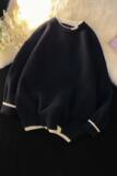 Y601-P58冬季新款情侣装男女宽松圆领套头毛衣针织衫港风，男装针织衫/毛衣，电商D310（原电商305）