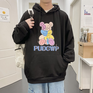 8553-P50卫衣男宽松潮流百搭纯棉高品质秋季时尚港风日系连帽图片