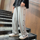 DK712-P50卫裤男夏季宽松潮牌潮流运动休闲长裤港风韩版排扣，男装休闲裤，电商D310（原电商305）