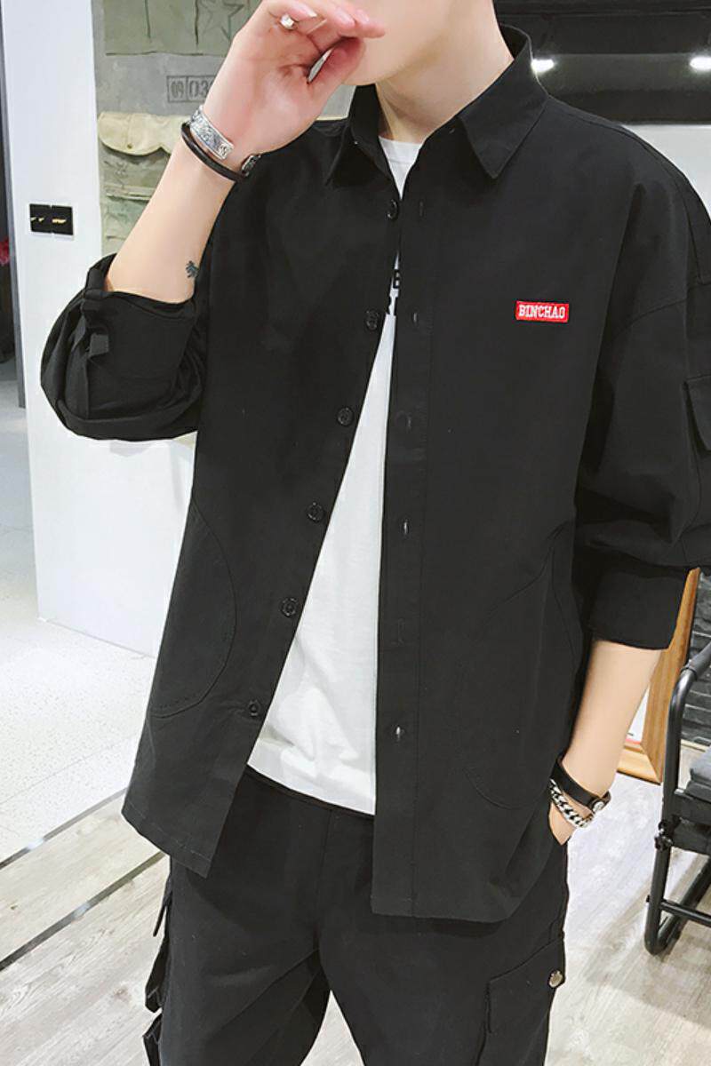 C877衬衫男士长袖衬衫春季新款韩版潮流休闲工装衬衣外套男,男装卫衣,电商D310（原电商305）