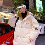 79002-P235控328标90绒子港风连帽羽绒服男款冬季加厚绣标外套，男装羽绒服，电商D310（原电商305）