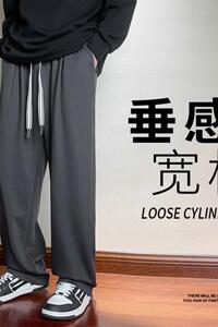 DK780-P55休闲裤子男款潮牌直筒宽松阔腿拖地卫裤春秋季潮流图片