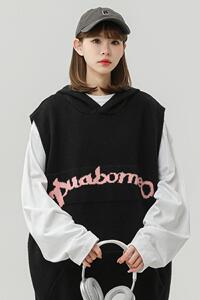 2902-P50时尚连帽马甲背心针织男女款宽松外穿春秋毛衣坎肩外套图片
