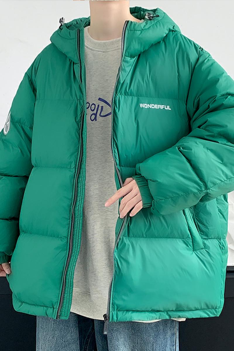 Y8811-P205字母印花立领羽绒服男冬季新款轻薄保暖外套设计感港风,男装羽绒服,电商D310（原电商305）