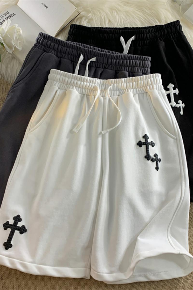 52228-P38港风短裤运动休闲裤男女夏季新款宽松直筒情侣五分裤,男装休闲裤,电商D310（原电商305）