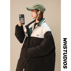 89060-P95撞色棉衣男生冬季保暖棉袄情侣潮牌宽松冬装棉服外套图片