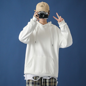 8552-P40纯色连帽卫衣男士潮牌衣服宽松休闲学生外套图片