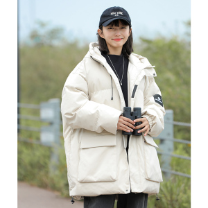 89319-P100棉衣男加厚潮牌宽松韩版连帽工装外套冬季潮流百搭情侣图片