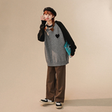 M815-P55港风复古长袖男设计感韩版潮流情侣装保暖针织毛衣，男装针织衫/毛衣，电商D310（原电商305）