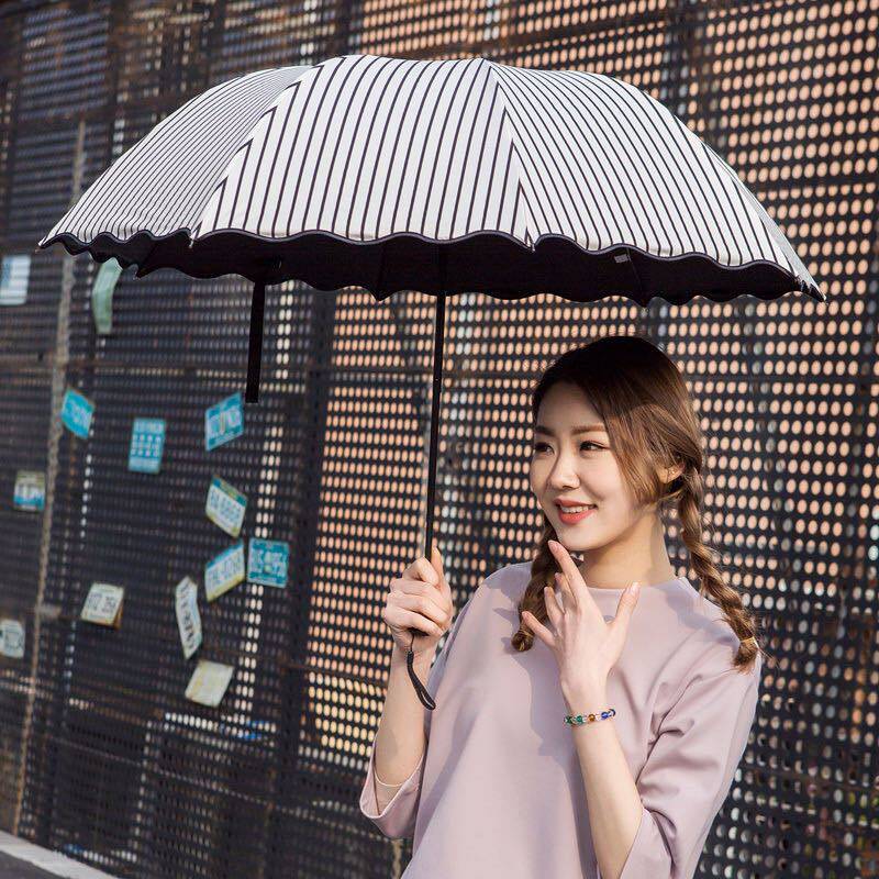 晴雨两用雨伞女太阳伞防晒防紫外线遮阳伞折叠ins女神加厚加粗