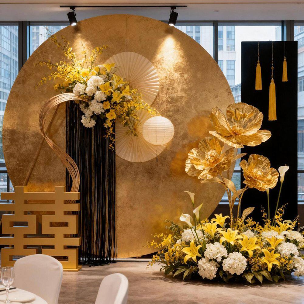 新款婚庆网红手工道具仿真花巨型落地婚礼商场布置橱窗装饰成品