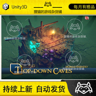 Unity Top-Down Caves 1.0 俯视角地穴洞穴场景