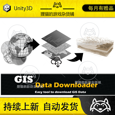 Unity GIS Data Downloader 1.9 包更新 地形数据下载插件