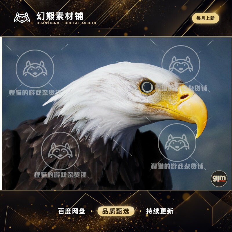 Unity Animalia - Bald and Golden Eagle 2.2.2 包更新 秃鹰模型