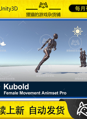 Unity Female Movement Animset Pro 2.0.0 包更新 女性行走动画