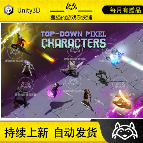 Unity TopDown HD Character pack Animated 2D Pixel 1.1
