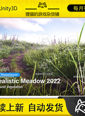 Unity Realistic Meadow 2022 Ground Vegetation 2022.0.1 植物