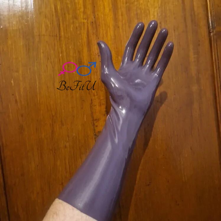 现货乳胶短手套一次成型分指紧身贴合latex手指套金属红梅紫标准