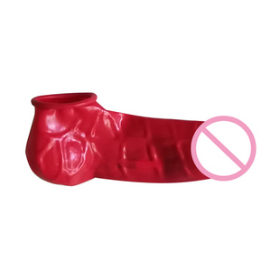 内裤 S和L码 乳胶丁丁套JJ套配件螺纹套蛋 卷边皮套定制改短款 D款