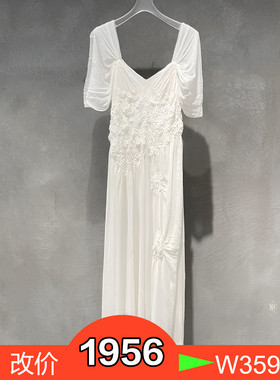 正品2023年夏季新款缩花刺绣连衣裙BBC213J355-230