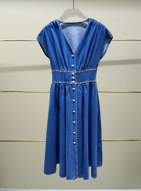 福正品2025春季新款CSA1085520-250 牛仔连衣裙-3390
