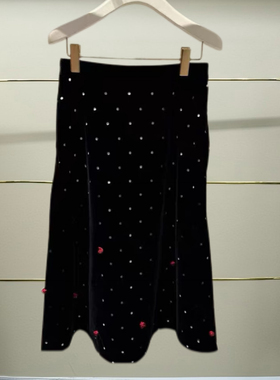 漳正品2025秋季新款CSA3076060-250黑色裙子-2390