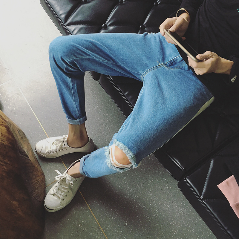 Jeans pour adolescent pieds Slim BWXD pour été - Ref 1485054 Image 1