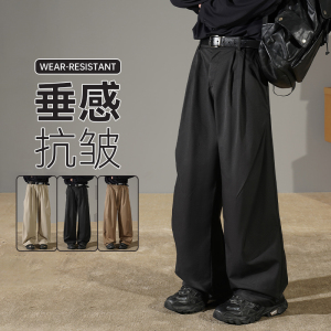 春夏弯刀裤男士休闲裤斜纹西裤cleanfit伞兵裤大码高街 AK53-P58图片