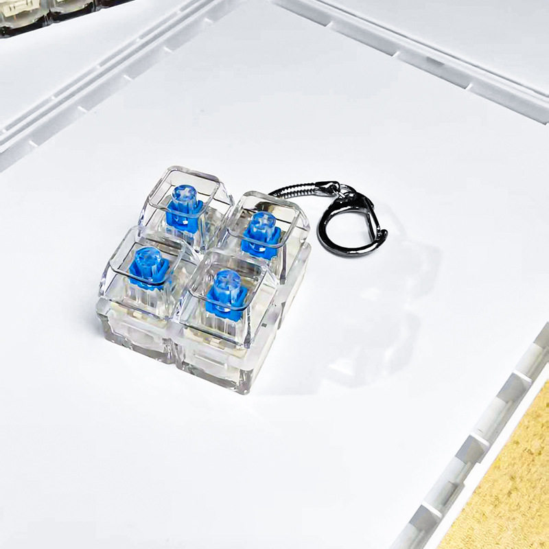 高透解压按键机械键盘捏捏乐手指无聊减压按键发泄钥匙扣