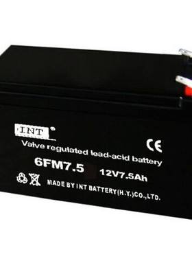 INT蓄电池6FM7.5 12V7.5AH7AH7.2AH 应急消防 照明电源 进口设备