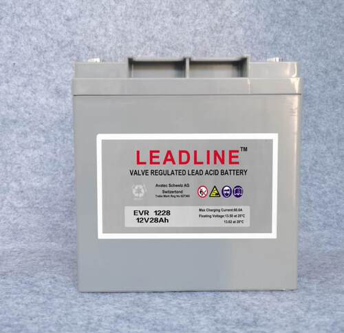 瑞士LEADLINE蓄电池EVR1228设备12V28AH消防UPS电源全国包邮足量