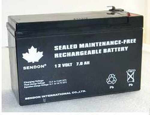 SENDON山顿蓄电池12VOLT7.0AH精密仪器设备电源12V7AH 免维护电瓶