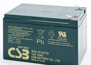 CSB蓄电池EVX1212应急消防 设备电源12V12AH电动轮椅 医疗器械用