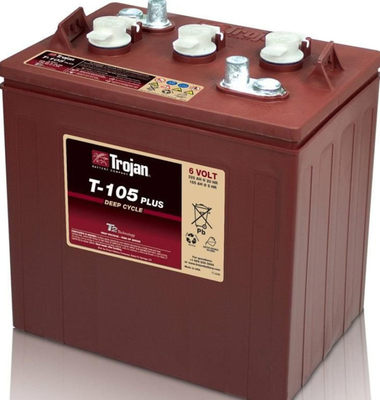 TROJAN邱健蓄电池T-105动力专用电瓶6V225AH扫地机割草机升降车