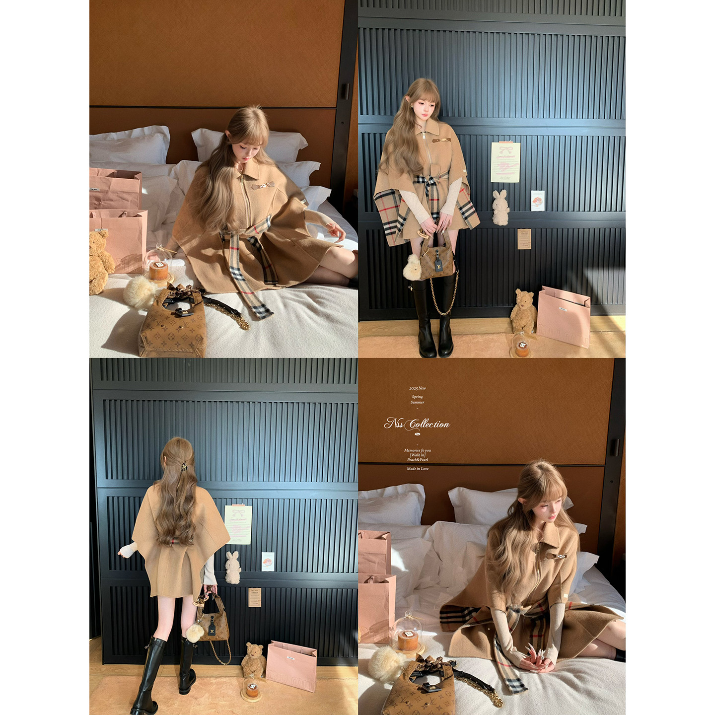 NSS COLLECTION “都柏林少女”bbr披肩羊毛大衣收腰绑带斗篷外套,女装/女士精品,毛呢外套,淘宝优惠券,粉丝福利购,淘宝优惠卷