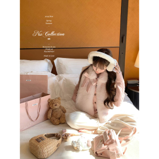 氛围感皮毛一体减龄蝴蝶结毛毛马甲 奶糖少女 NSS COLLECTION