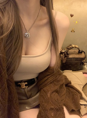 NSS COLLECTION 优越外扩 显胸bra磨毛内搭上衣纯欲打底吊带背心