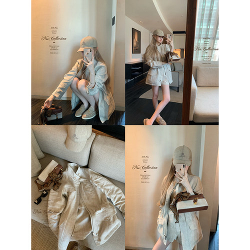 NSS COLLECTION 8.12 20:00pm“LP旅行者”100%亚麻立领外套