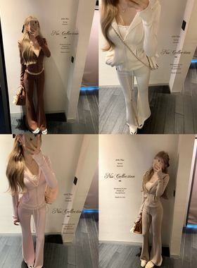 NSS COLLECTION“韩女组套2.0”巨显身材比例连帽卫衣微喇裤套装