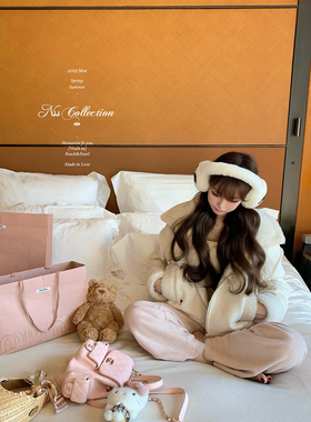 NSS COLLECTION“Di@r奢宠”皮毛一体翻领宽松保暖慵懒羊羔毛外套