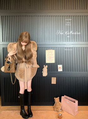 NSS COLLECTION 1/9 20:00pm“初雪富士山”口袋兔毛针织外套