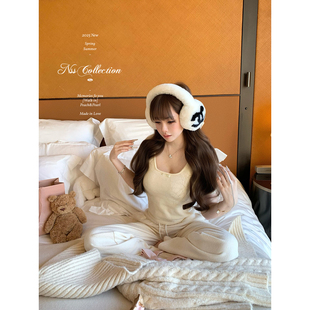 COLLECTION 打底衫 香草奶芙 女短袖 焦糖朗姆系蝴蝶结针织衫 NSS