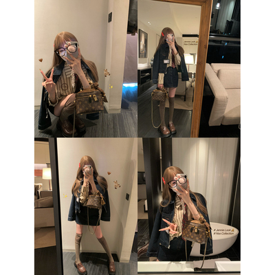 NSS COLLECTION 赫尔学院 刺绣翻领夹克上衣女早春拉链牛仔外套