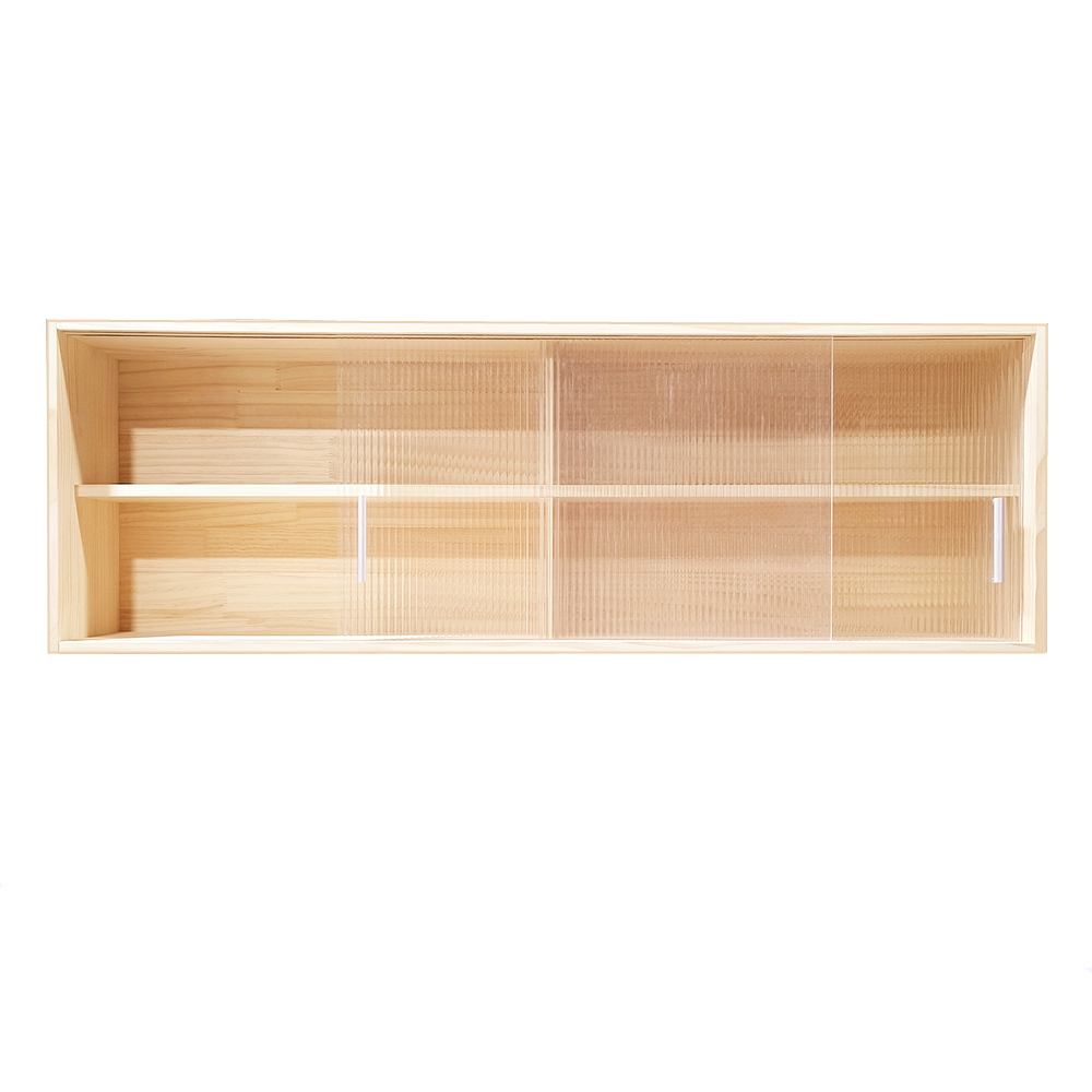 实木吊柜墙壁柜客厅餐边挂墙储物柜卧室书柜推拉门全实木简约定制