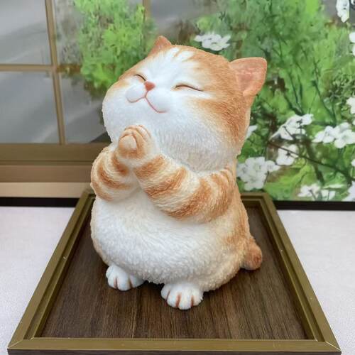 小众高级感女生日礼物许愿猫摆件