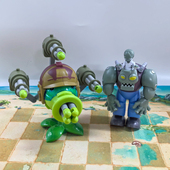 植物大战僵尸正版 玩具大号七孔加特林机枪豌豆射手可发射巨人僵尸