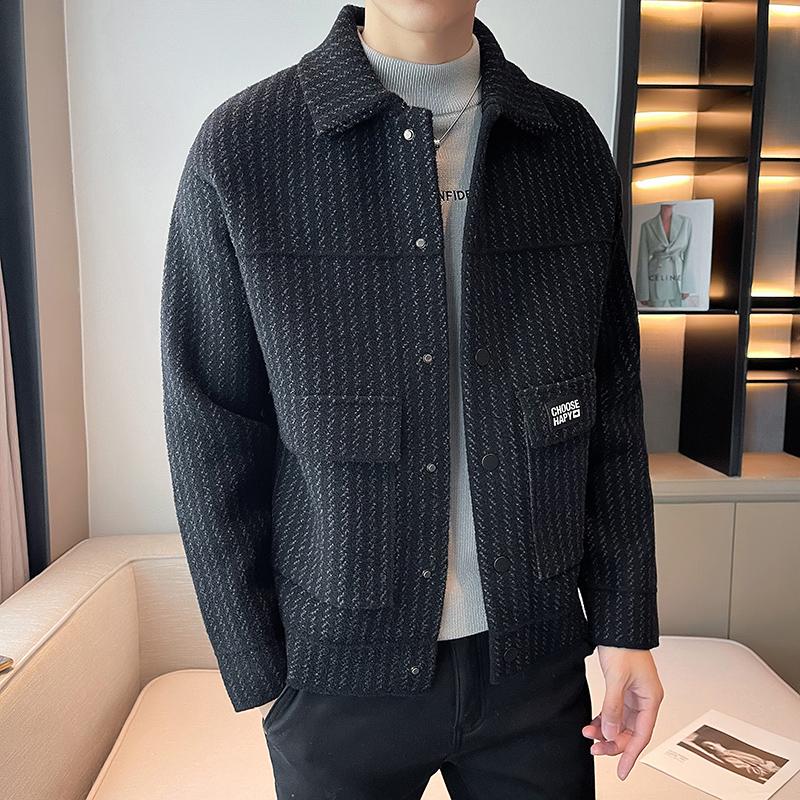 大芳姐抖音男装外套加厚呢衣开衫外套82209P115,男装毛呢大衣,电商A312