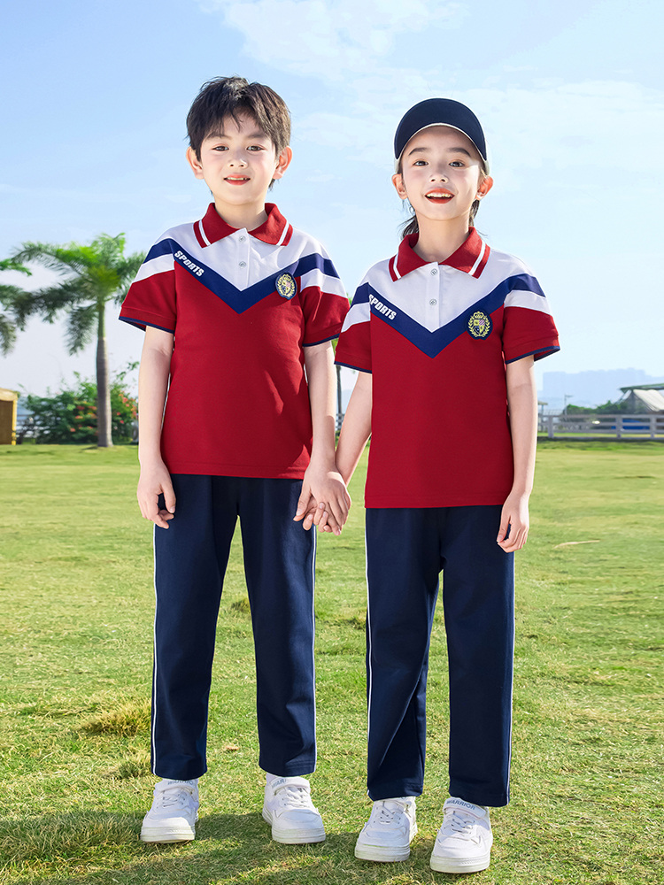 幼儿园园服夏季短袖长裤运动会班服六...