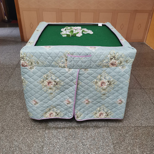 加厚自动麻将机桌烤火桌套格子布套餐四方餐桌取暖桌罩桌布桌罩子